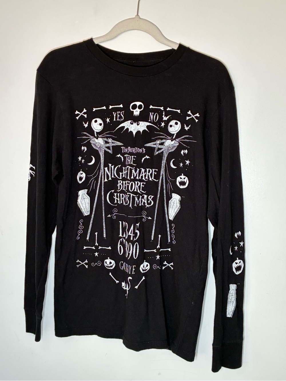 The Nightmare Before Christmas Kids Pajama Top - Black